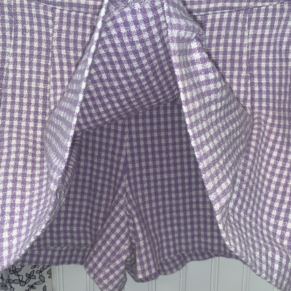 Zara Lavender Gingham Skort - Picture 4 of 12